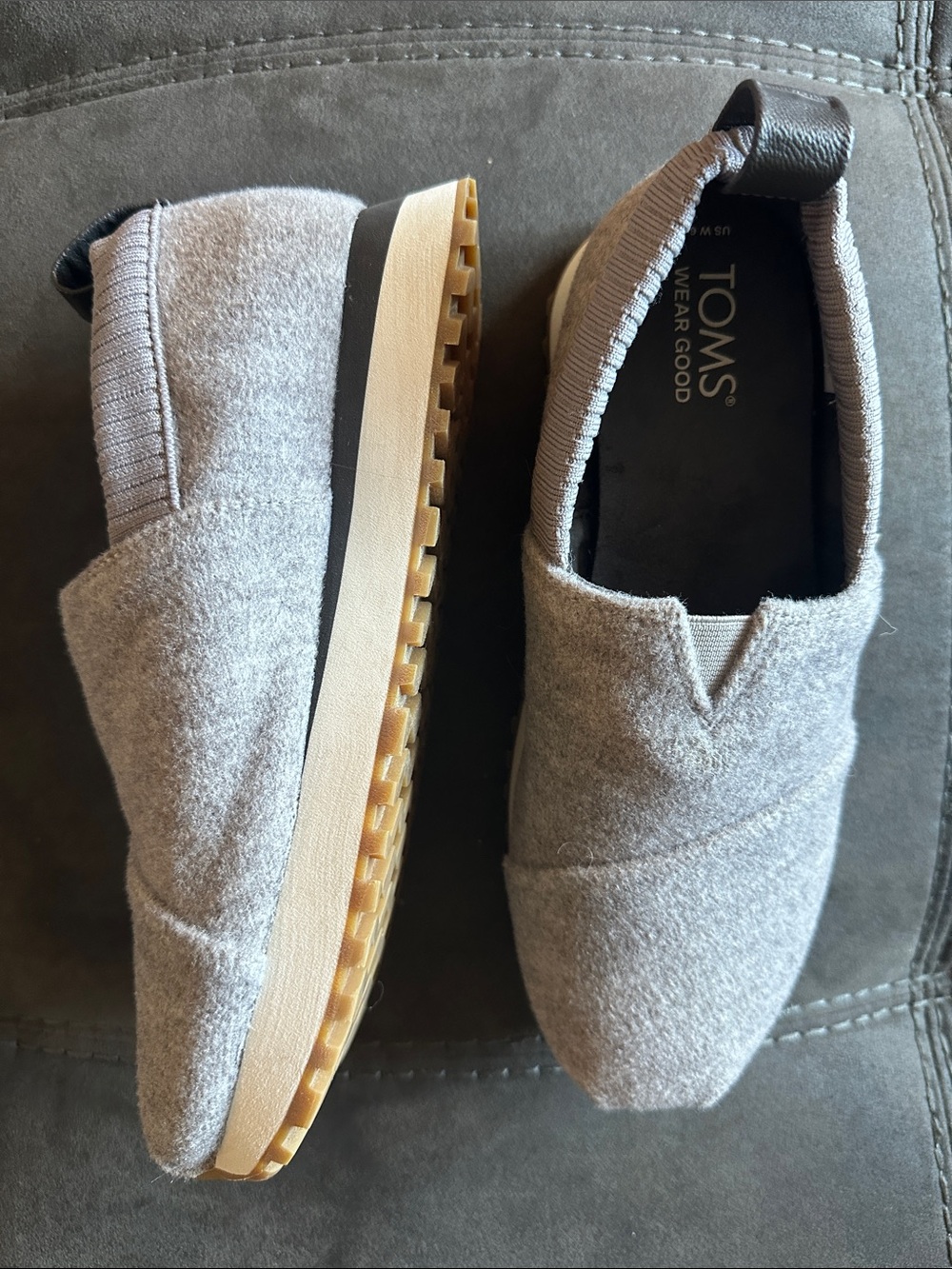 Alpargata Resident 2.0 Women’s Grey Felt Sneaker Slip-On Casual Shoes (TOMS)